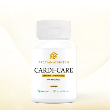 AROGYAM AYURVEDM Cardi-Care capsule For Healthy Heart Cardiac Wellness with Swaran Bhasam - 30 Capsules