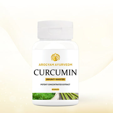 AROGYAM AYURVEDM  Curcumin Turmeric extract Caplets with Piperine for Healthy Joints - 60 veg Caplets