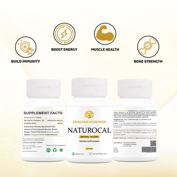 AROGYAM AYURVEDM  Naturocal Natural Calcium Supplement for Bones and Joint