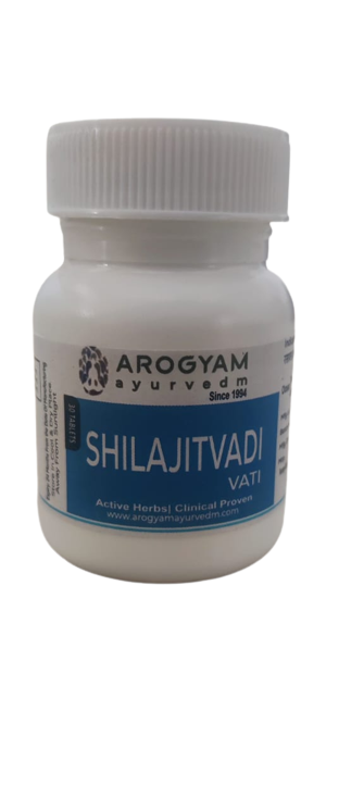 AROGYAM AYURVEDM Shilajitwadi Vati for Men's Health improves strength, stamina & Power